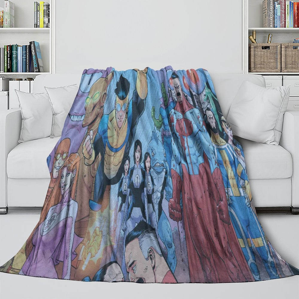 Invincible Blanket Flannel Fleece Throw Room Decoration (Online Order Only)