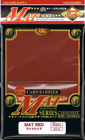 KMCS1133 Matte Red Standard Card Sleeves 80ct. (ONLINE ORDER ONLY)