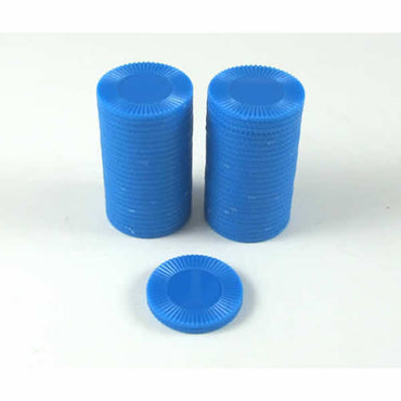 KOP13379 Blue Mini Poker Chips 22mm (7/8in) Tube of 50 Koplow Games (ONLINE ORDER ONLY)