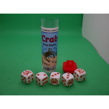 KOP13513 Crab Dice Game with 5 White Dice Koplow Games (ONLINE ORDER ONLY)