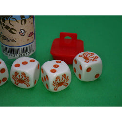 KOP13513 Crab Dice Game with 5 White Dice Koplow Games (ONLINE ORDER ONLY)