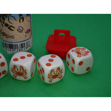 KOP13513 Crab Dice Game with 5 White Dice Koplow Games (ONLINE ORDER ONLY)