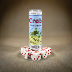 KOP13513 Crab Dice Game with 5 White Dice Koplow Games (ONLINE ORDER ONLY)