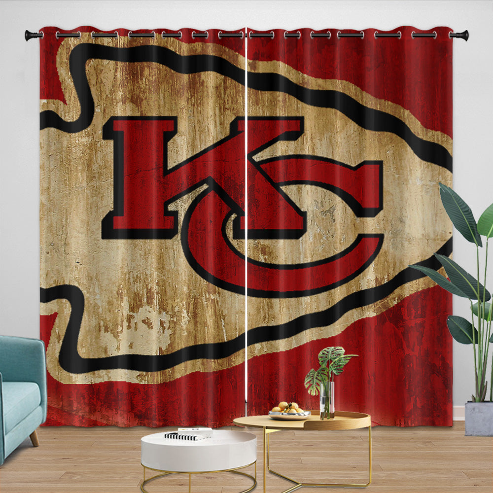 Kansas City Chiefs Curtains Blackout Window Drapes (Online Order Only)