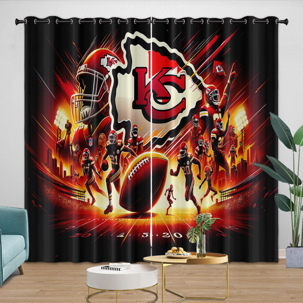 Kansas City Chiefs Curtains Blackout Window Drapes (Online Order Only)