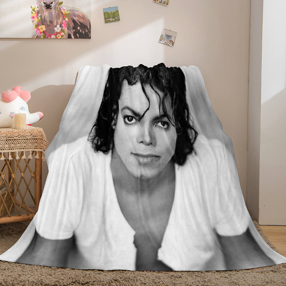 Michael Jackson Flannel Throw Blanket Micro Fleece Plush Covers Blanket (Online Order Only)