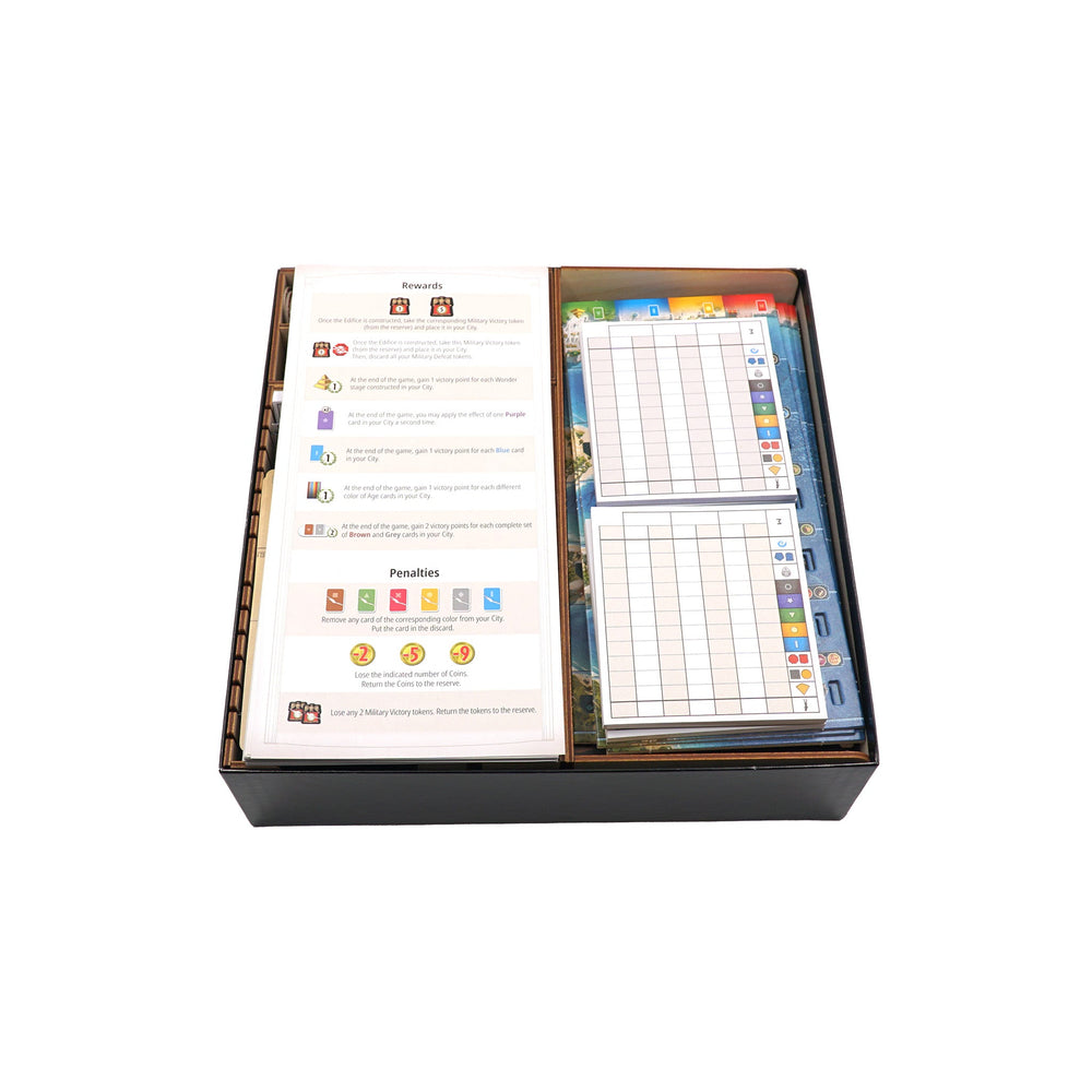 7 Wonders and Expansions (New Edition) Compatible Game Organizer (ONLINE ORDER ONLY)