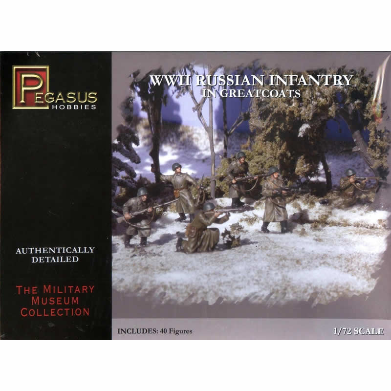 PEG7271 WWII Russian Infantry In Greatcoats 1/72 Scale Plastic Kit Pegasus Hobbies (ONLINE ORDER ONLY)