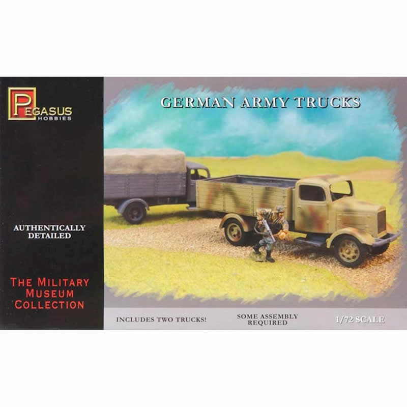 PEG7610 German Army Trucks 1/72 Scale Plastic Model Kit Pegasus Hobbies (ONLINE ORDER ONLY)