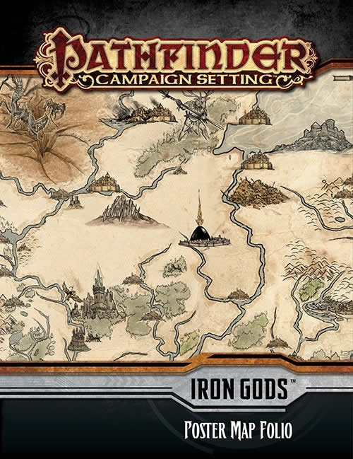 PZO9277 Pathfinder Iron Gods Poster Map Folio RPG Supplement Paizo (ONLINE ORDER ONLY)