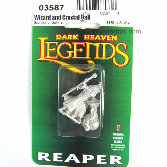 RPR03587 Wizard and Crystal Ball Miniature 25mm Heroic Scale (ONLINE ORDER ONLY)