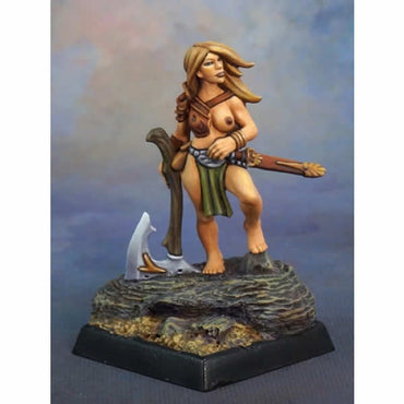 RPR03700 Tyrea Bronzelocks Female Barbarian Miniature 25mm Scale (ONLINE ORDER ONLY)