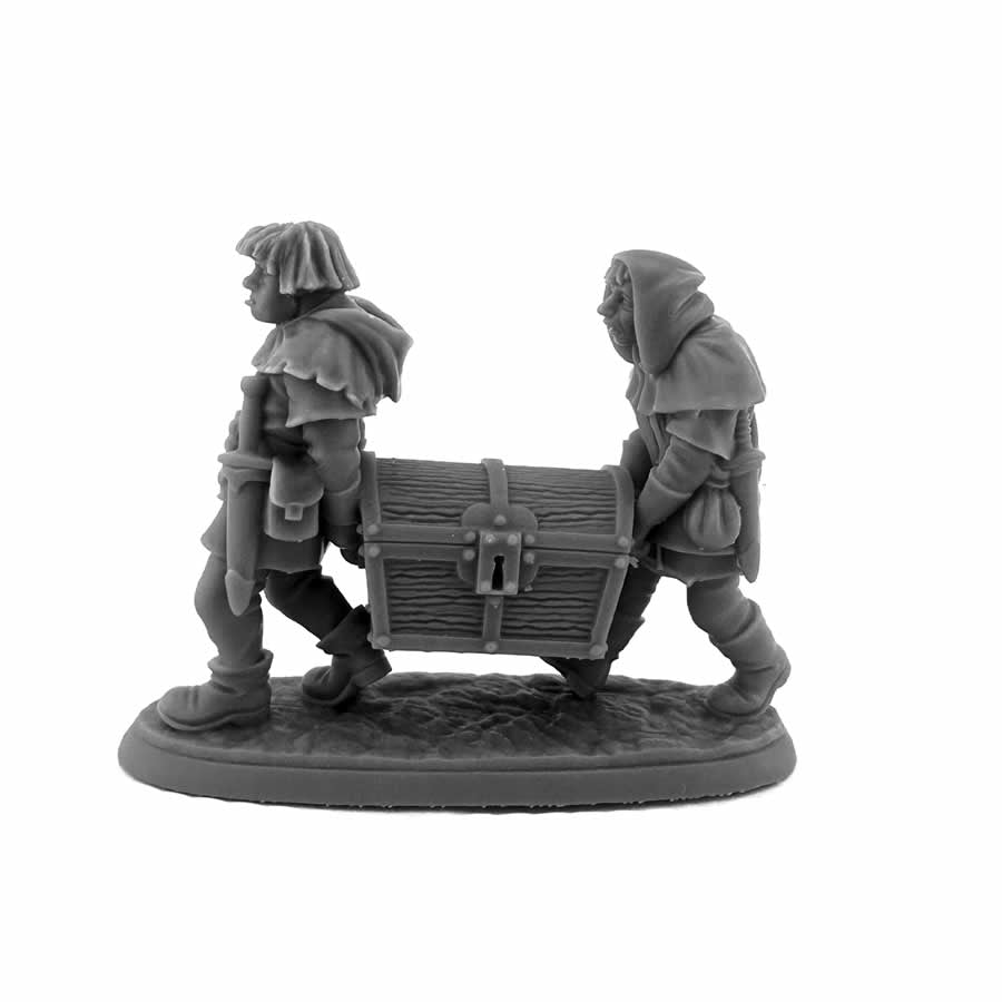 RPR07113 Henchmen Henchmen and Chest Miniature 25mm Heroic Scale Figure Dungeon Dwellers (ONLINE ORDER ONLY)