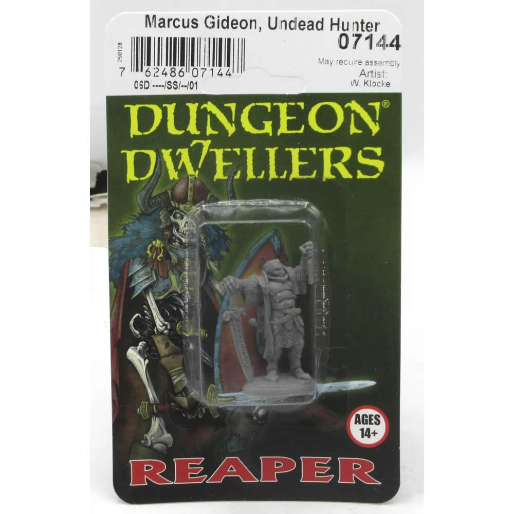 RPR07144 Marcus Gideon Undead Hunter Miniature 25mm Heroic Scale Figure Dungeon Dwellers (ONLINE ORDER ONLY)