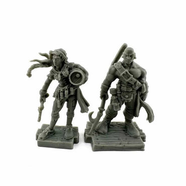 RPR20732 Pilot and Powder Monkey Miniature 25mm Heroic Scale Figure Bones Black (ONLINE ORDER ONLY)