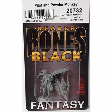 RPR20732 Pilot and Powder Monkey Miniature 25mm Heroic Scale Figure Bones Black (ONLINE ORDER ONLY)