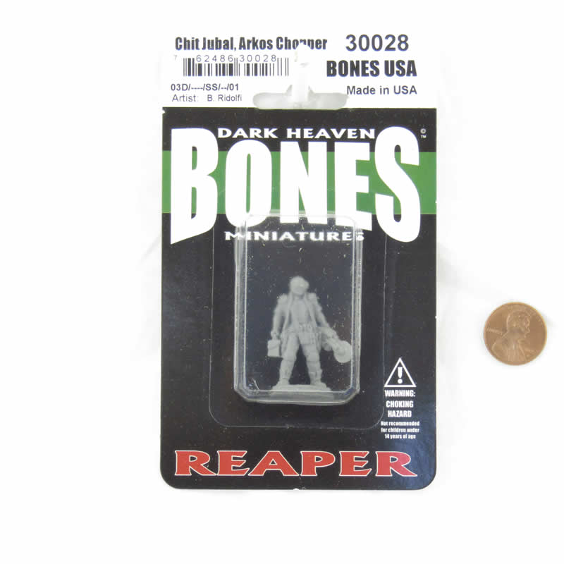 RPR30028 Chit Jubal Arkos Chopper Miniature Figure 25mm Heroic Scale Reaper Bones USA (ONLINE ORDER ONLY)