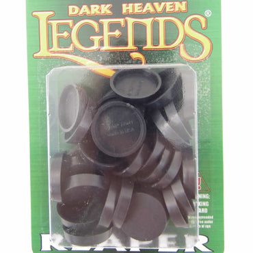 RPR74041 20mm Round Flat Top Plastic Miniature Gaming Base Pack of 25 Reaper Miniatures (ONLINE ORDER ONLY)
