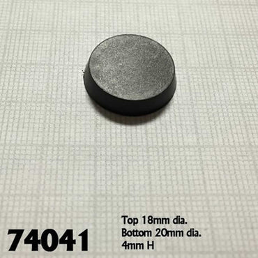 RPR74041 20mm Round Flat Top Plastic Miniature Gaming Base Pack of 25 Reaper Miniatures (ONLINE ORDER ONLY)