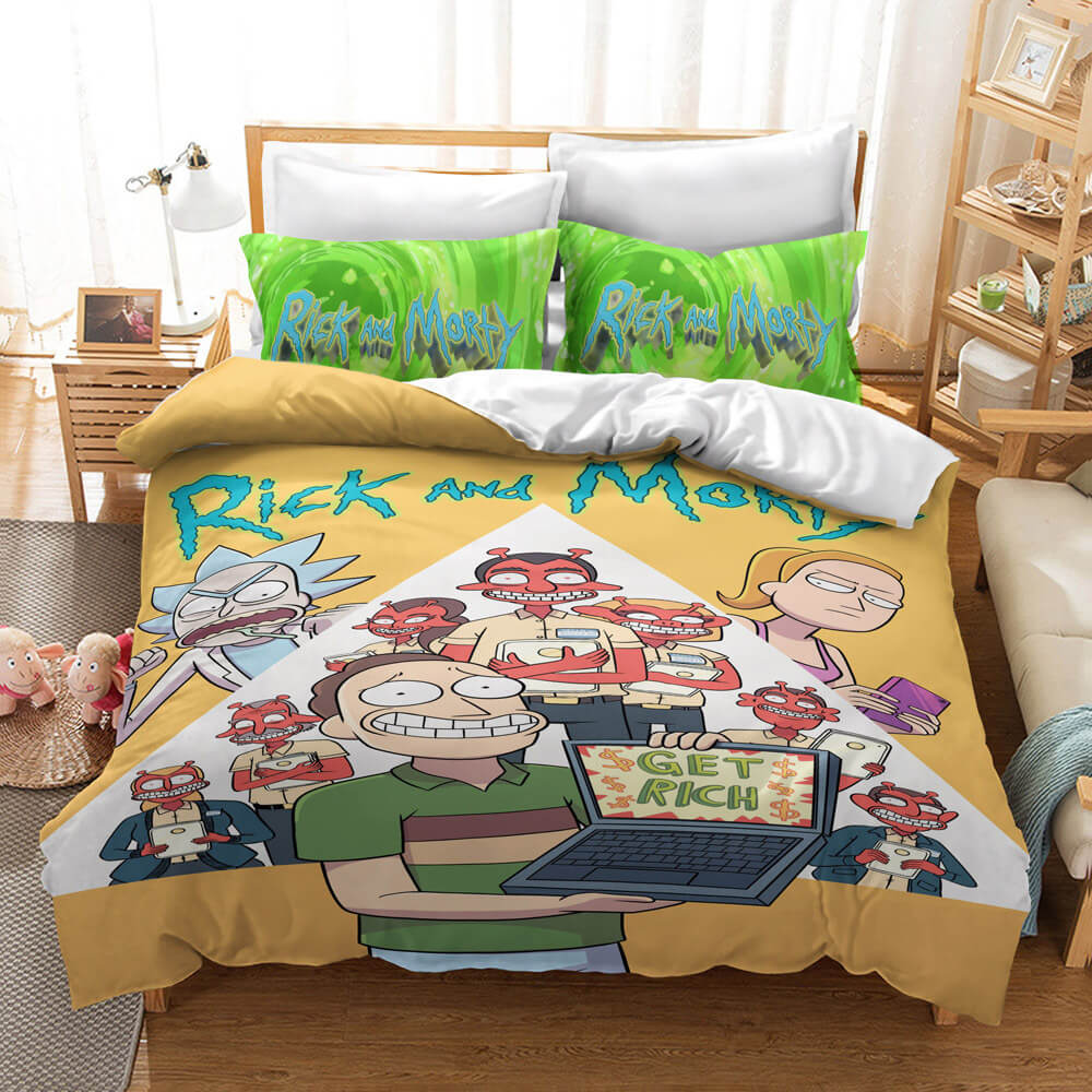 Rick And Morty Cosplay Bedding Quilt Cover Without Filler (Online Order Only)