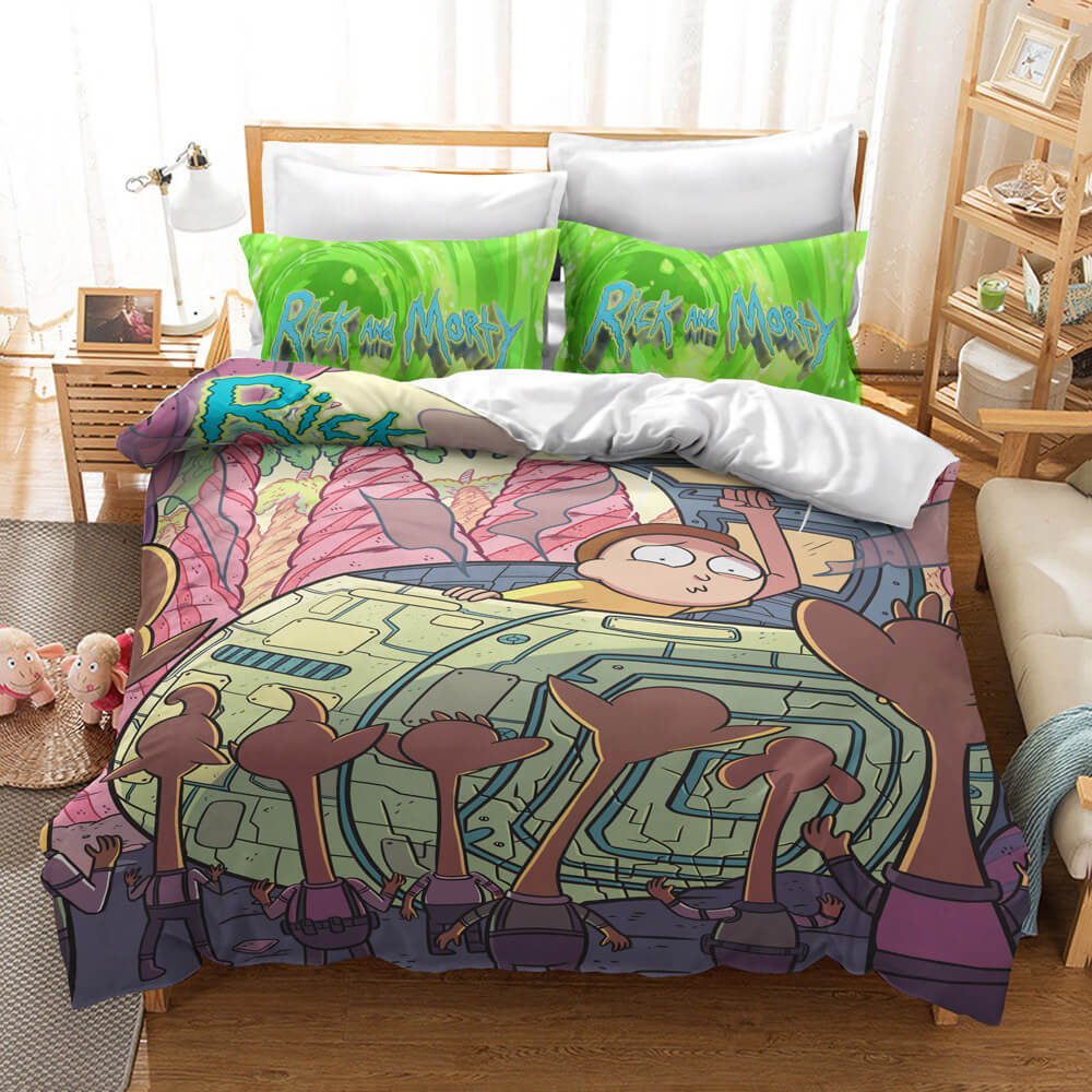 Rick And Morty Cosplay Bedding Quilt Cover Without Filler (Online Order Only)