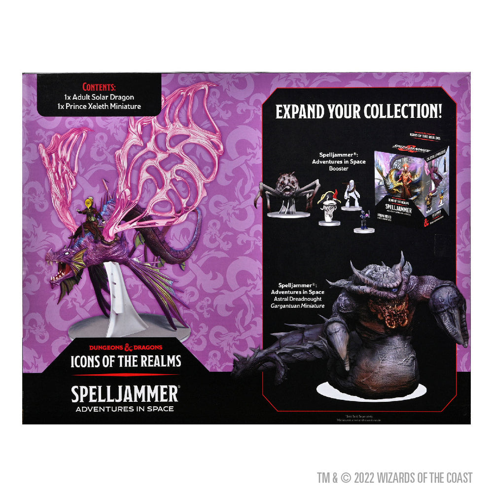 D&D: Icons of the Realms -  Spelljammer Adventures in Space - Adult Solar Dragon & Prince Xeleth (ONLINE ORDER ONLY)