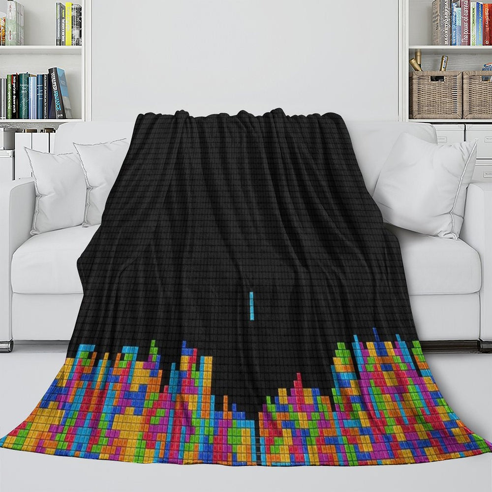 Tetris Blanket Flannel Fleece Throw Room Decoration (Online Order Only)