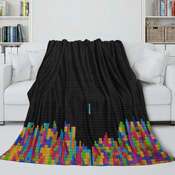 Tetris Blanket Flannel Fleece Throw Room Decoration (Online Order Only)