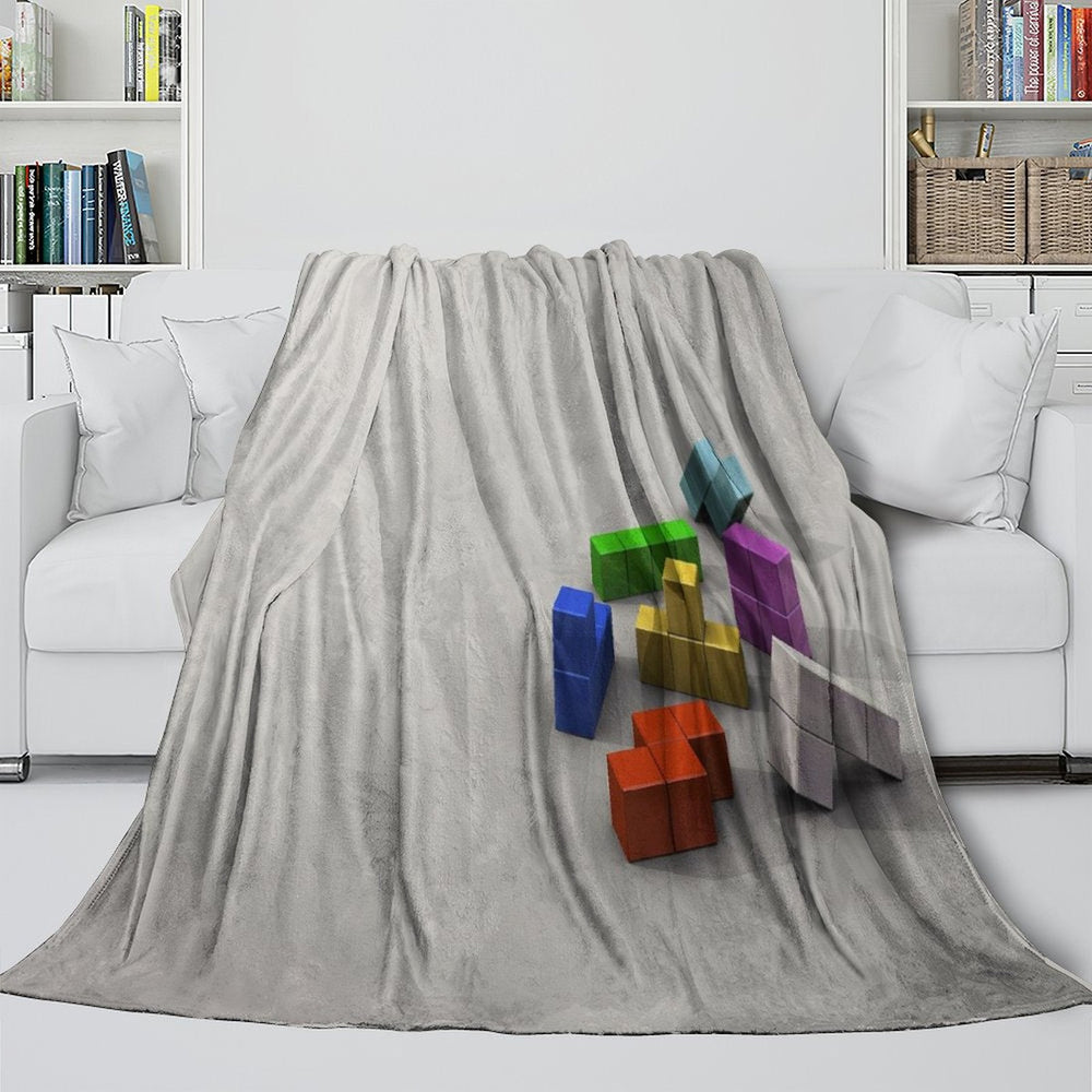 Tetris Blanket Flannel Fleece Throw Room Decoration (Online Order Only)