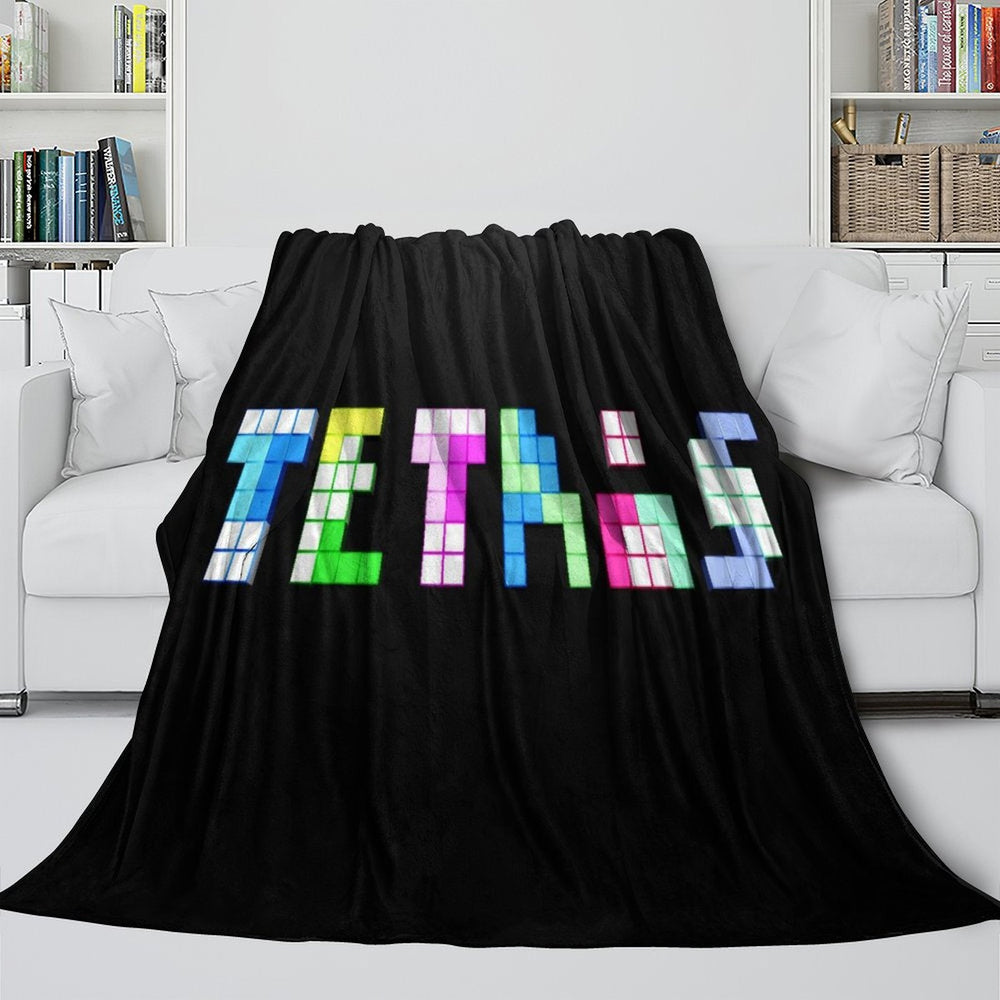 Tetris Blanket Flannel Fleece Throw Room Decoration (Online Order Only)