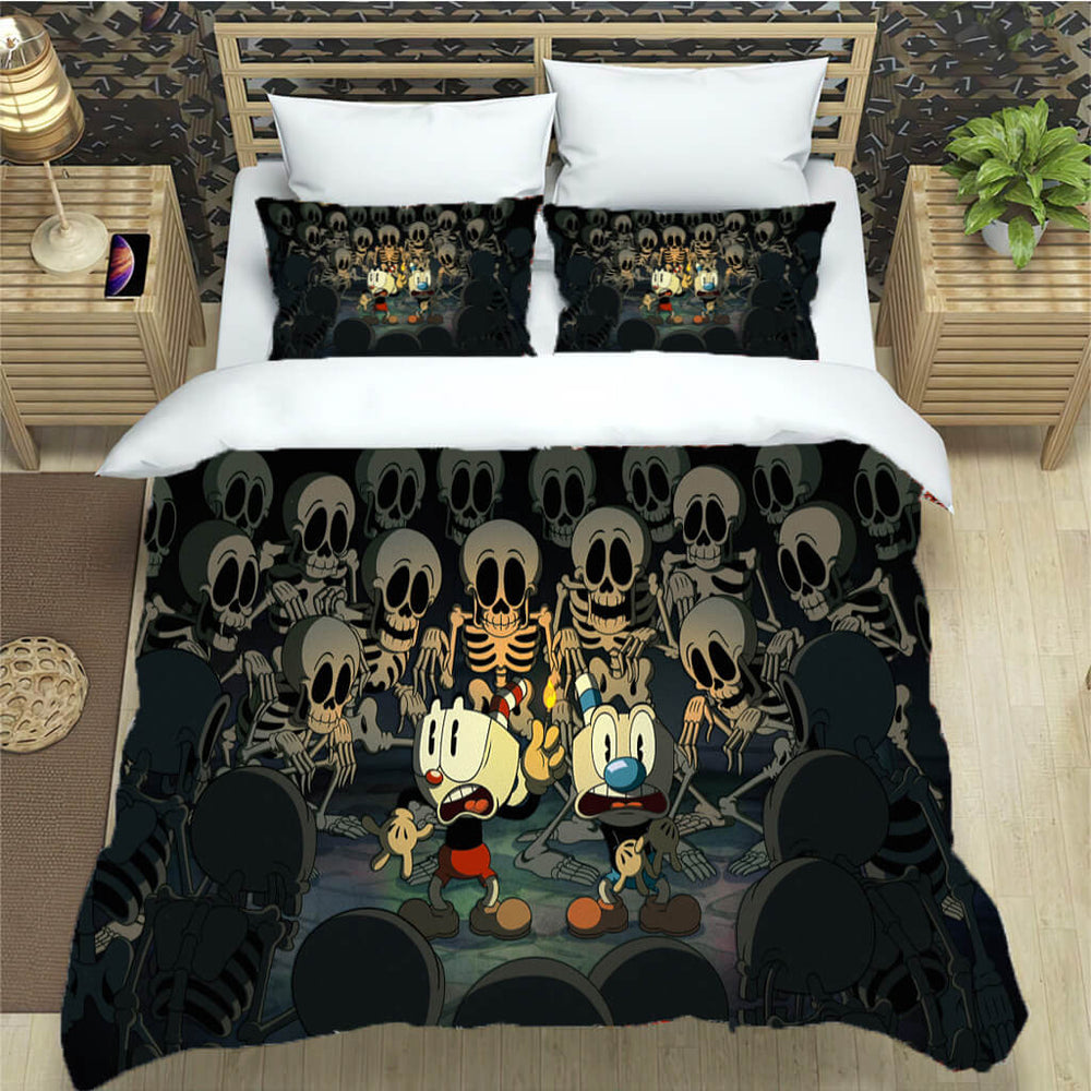 The Cuphead Show Bedding Set Quilt Cover Without Filler (Online Order Only)