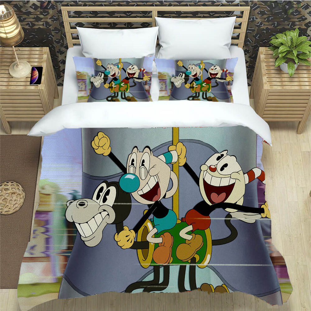 The Cuphead Show Bedding Set Quilt Cover Without Filler (Online Order Only)