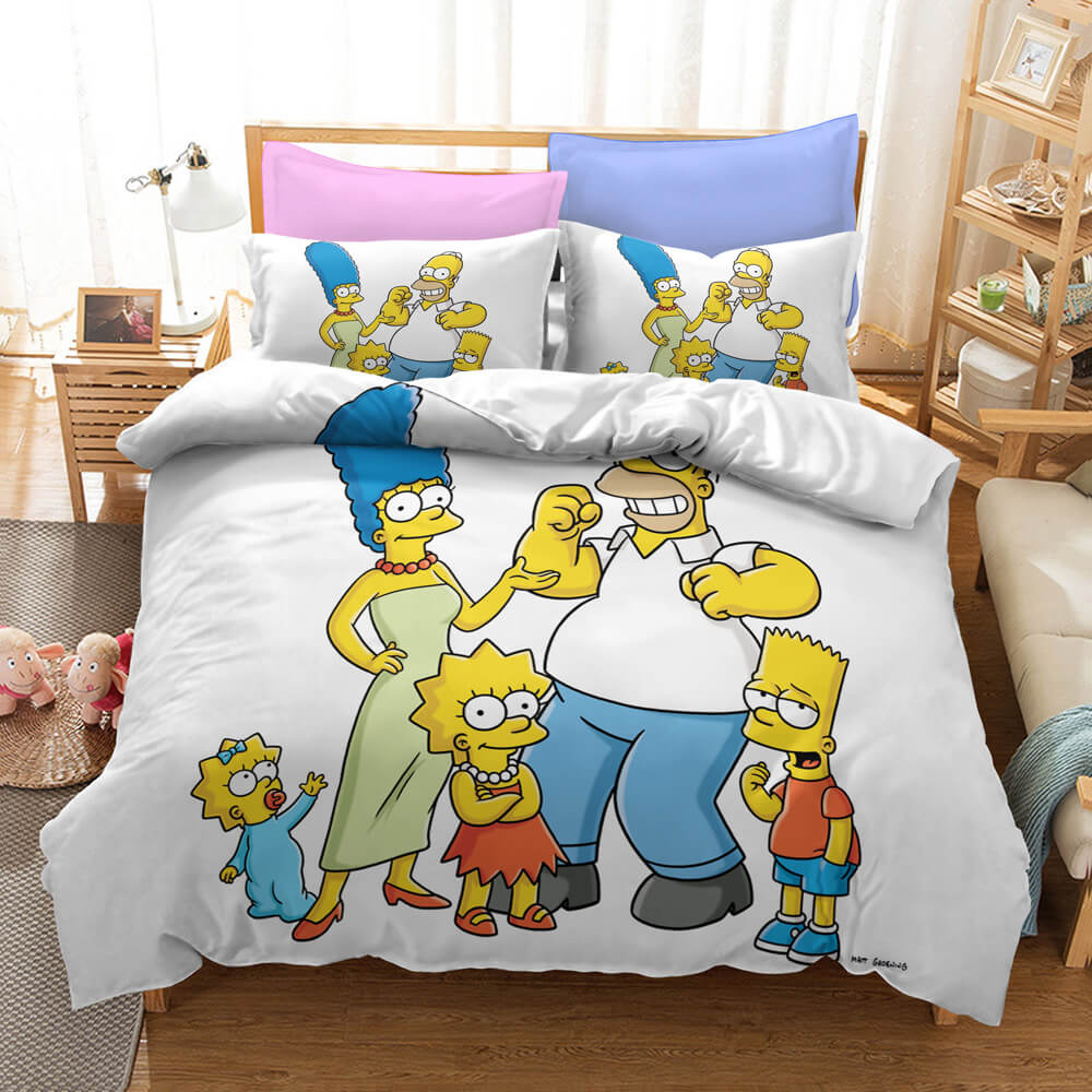 The Simpsons Pattern Bedding Set Quilt Covers Without Filler (Online Order Only)