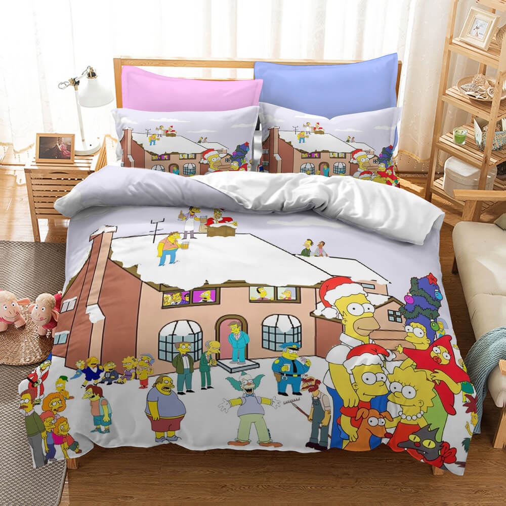 The Simpsons Pattern Bedding Set Quilt Covers Without Filler (Online Order Only)