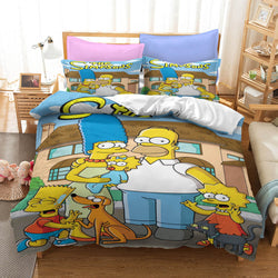 The Simpsons Pattern Bedding Set Quilt Covers Without Filler (Online Order Only)
