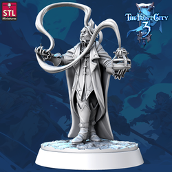 3D Printed STL Miniatures Mages Set Core Characters The Frost City 3 28 - 32mm War Gaming D&D (Online Only)