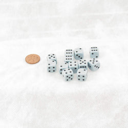 WCX25866E12 Blue Pastel Dice with Black Pips D6 12mm (1/2in) Pack of 12 (ONLINE ORDER ONLY)