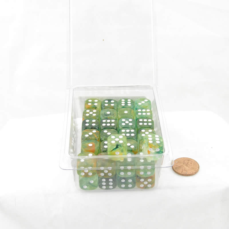 WCXDN1255E50 Spring Nebula Dice Luminary with White Pips 12mm (1/2in) D6 Set of 50 (ONLINE ORDER ONLY)