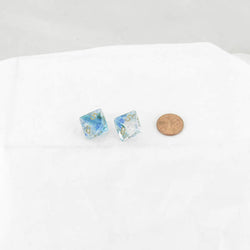 WCXPN0856E2 Oceanic Nebula Luminary Dice Gold Numbers 16mm (5/8in) D8 Set of 2 (ONLINE ORDER ONLY)