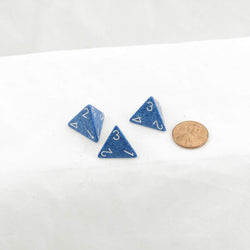 WKP00069E3 Water Elemental Dice White Numbers D4 16mm Pack of 3 (ONLINE ORDER ONLY)