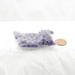 WKP00648PK Purple Opaque D6 Dice White Pips 5mm Pack of 120 (ONLINE ORDER ONLY)