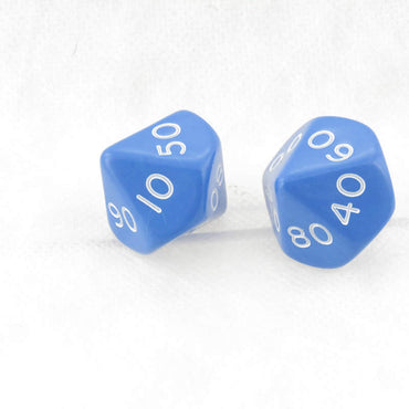 WKP04812E2 Blue Jumbo Dice with White Numbers DT10 25mm Pack of 2 (ONLINE ORDER ONLY)