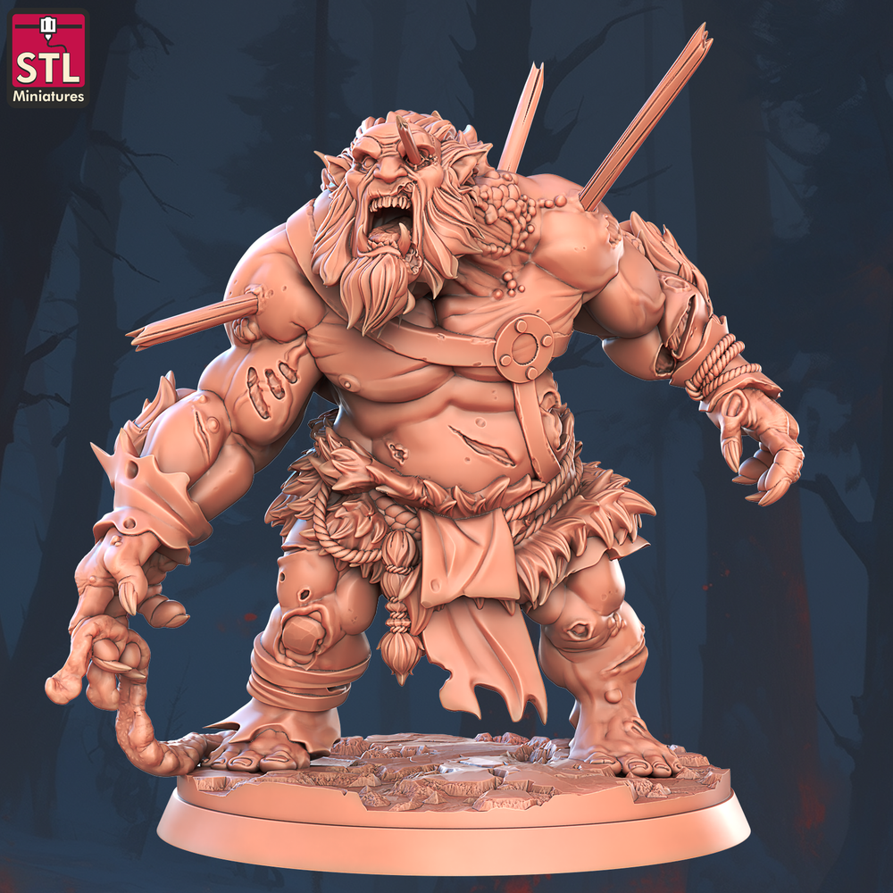 3D Printed STL Miniatures Zombie Troll Set 28 - 32mm War Gaming D&D (Online Only)