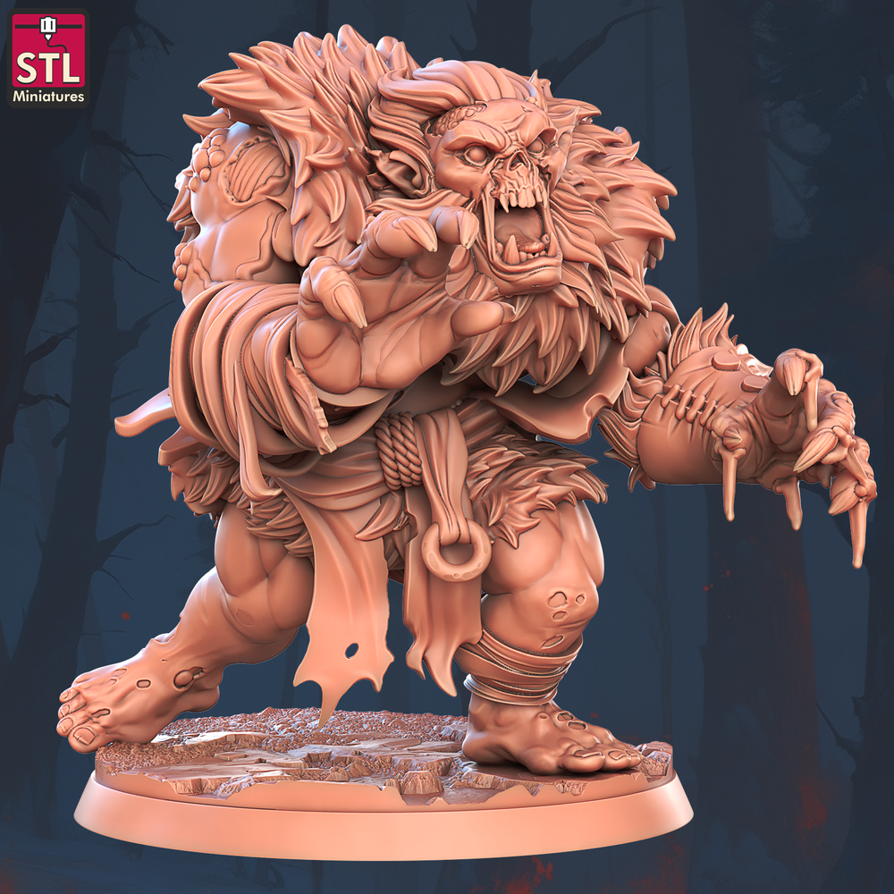 3D Printed STL Miniatures Zombie Troll Set 28 - 32mm War Gaming D&D (Online Only)