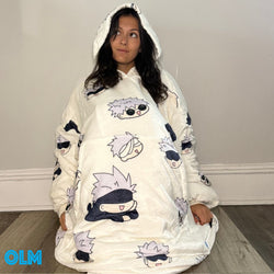 Jujutsu Kaisen Gojo Wearable Blanket Hoodie for Adults & Kids | OLM Toys (ONLINE ORDER ONLY)