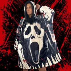 Ghost Face Horror Wearable Blanket Hoodie for Kids & Adults (ONLINE ORDER ONLY)