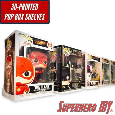 Hexagon Funko Pop Box Floating Shelves | Wall Mount fits Soft Cases or Hard Protectors or Funko Box only | Screws included! (ONLINE ORDER ONLY)