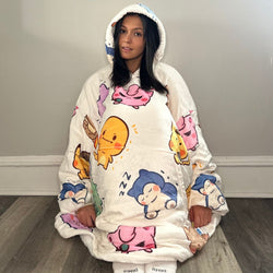 Kawaii Pokémon Wearable Blanket Hoodie for Kids & Adults (ONLINE ORDER ONLY)