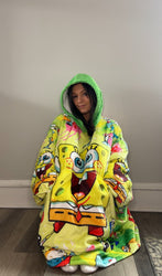 SpongeBob Wearable Blanket Hoodie for Kids & Adults (ONLINE ORDER ONLY)