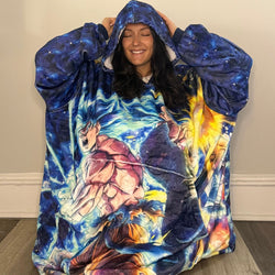 ltra Instinct Vegeta & Goku Wearable Blanket Hoodie for Kids & Adults (ONLINE ORDER ONLY)
